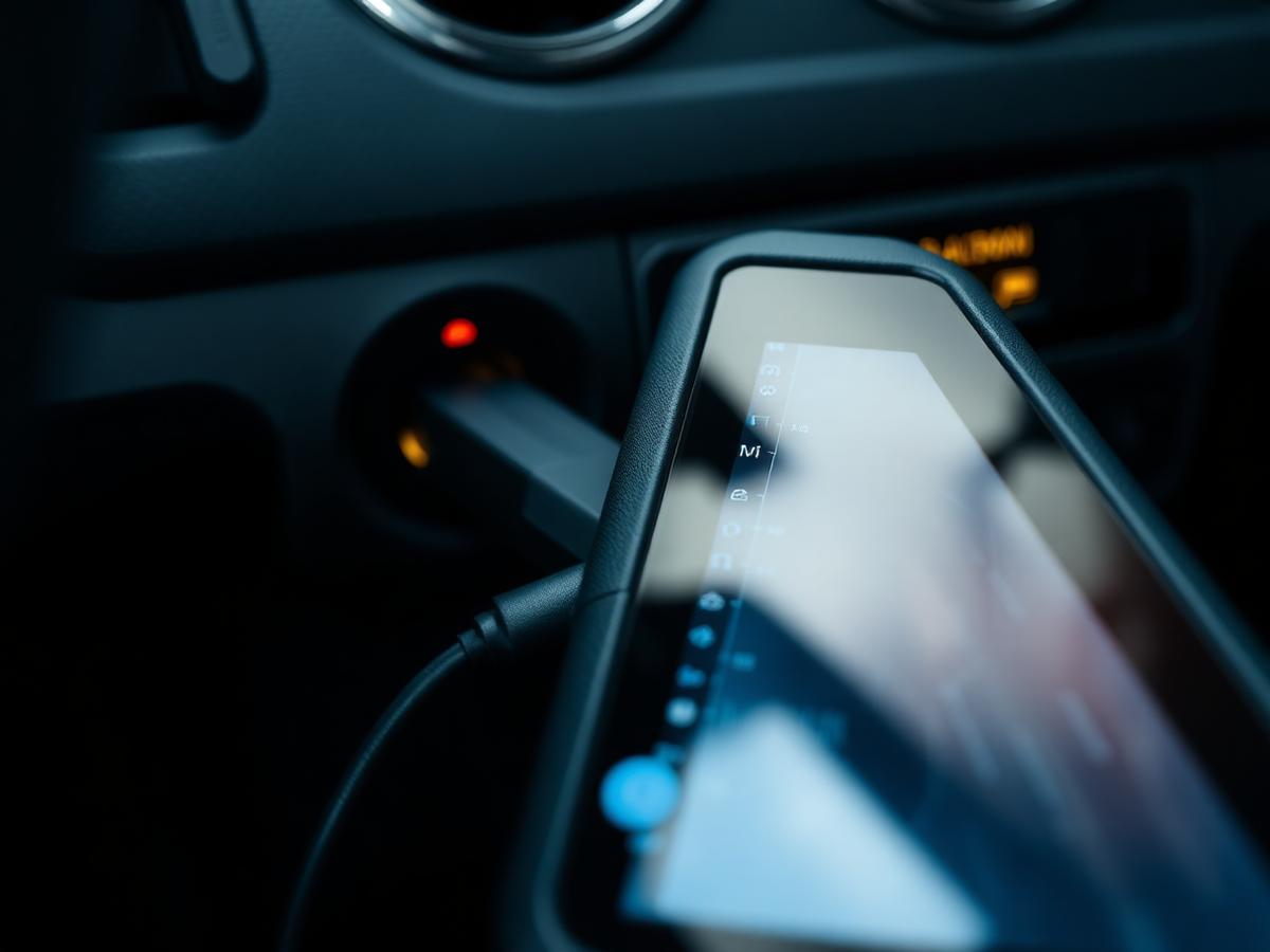 Technician using a professional diagnostic scan tool on a vehicle